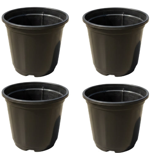 Set of 4 Black 5.5 Inch Nursery Pot