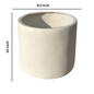 Cylinder White Fiber Pot 10 Inch