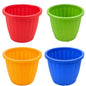 Set Of 4 (8) Inch Different Colour Petu Pot