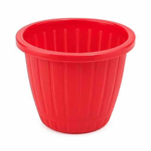 8 Inch Dura Red Plastic Pot